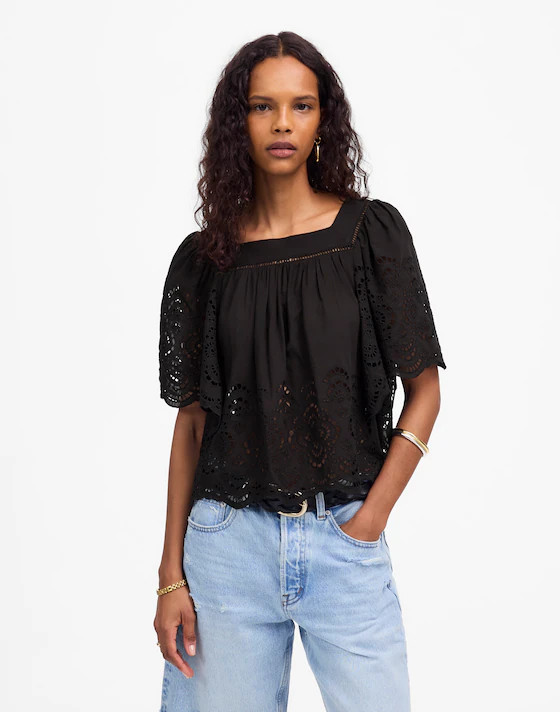 Flutter-Sleeve Top | Madewell