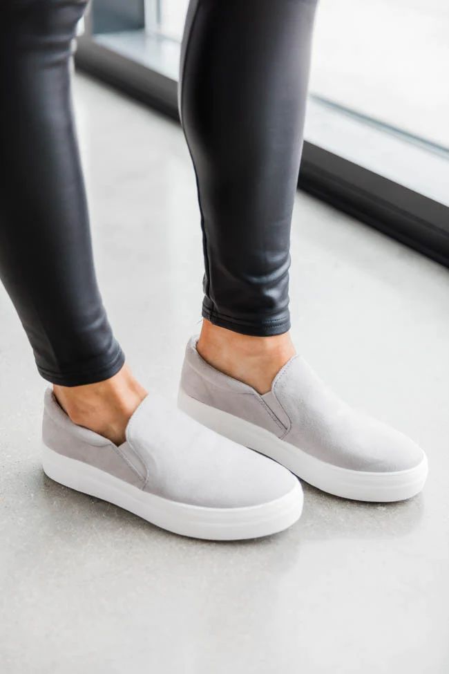 The Abigail Grey Sneakers FINAL SALE | The Pink Lily Boutique