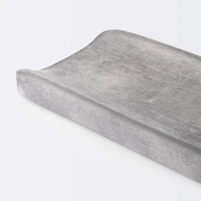 Velvet Polyester Spandex Changing Pad Cover - Dark Gray - Cloud Island™ | Target