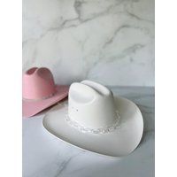Diana White Cowboy Hat | Bachelorette Cowgirl Painted | Etsy (US)