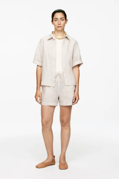 Linen Shorts – Beige – Women – ARKET GB | Arket UK