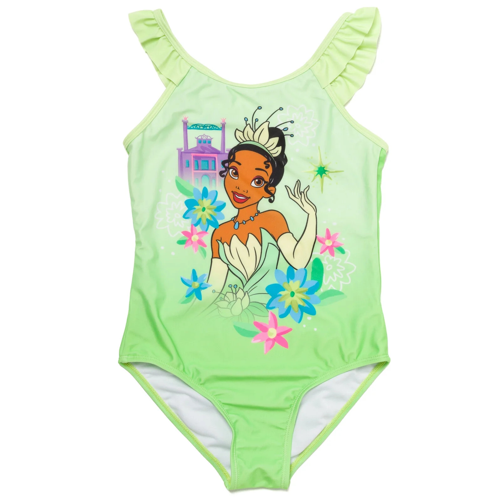 Disney Princess Tiana UPF 50+ One-Piece Swimsuit (Girl’s) | Walmart (US)