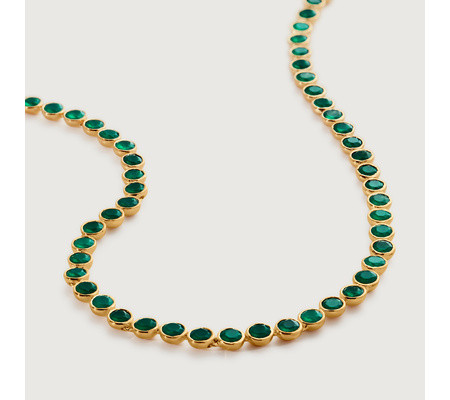 Kate Young Gemstone Tennis Necklace Adjustable 41-46cm/16-18' | Monica Vinader (Global)