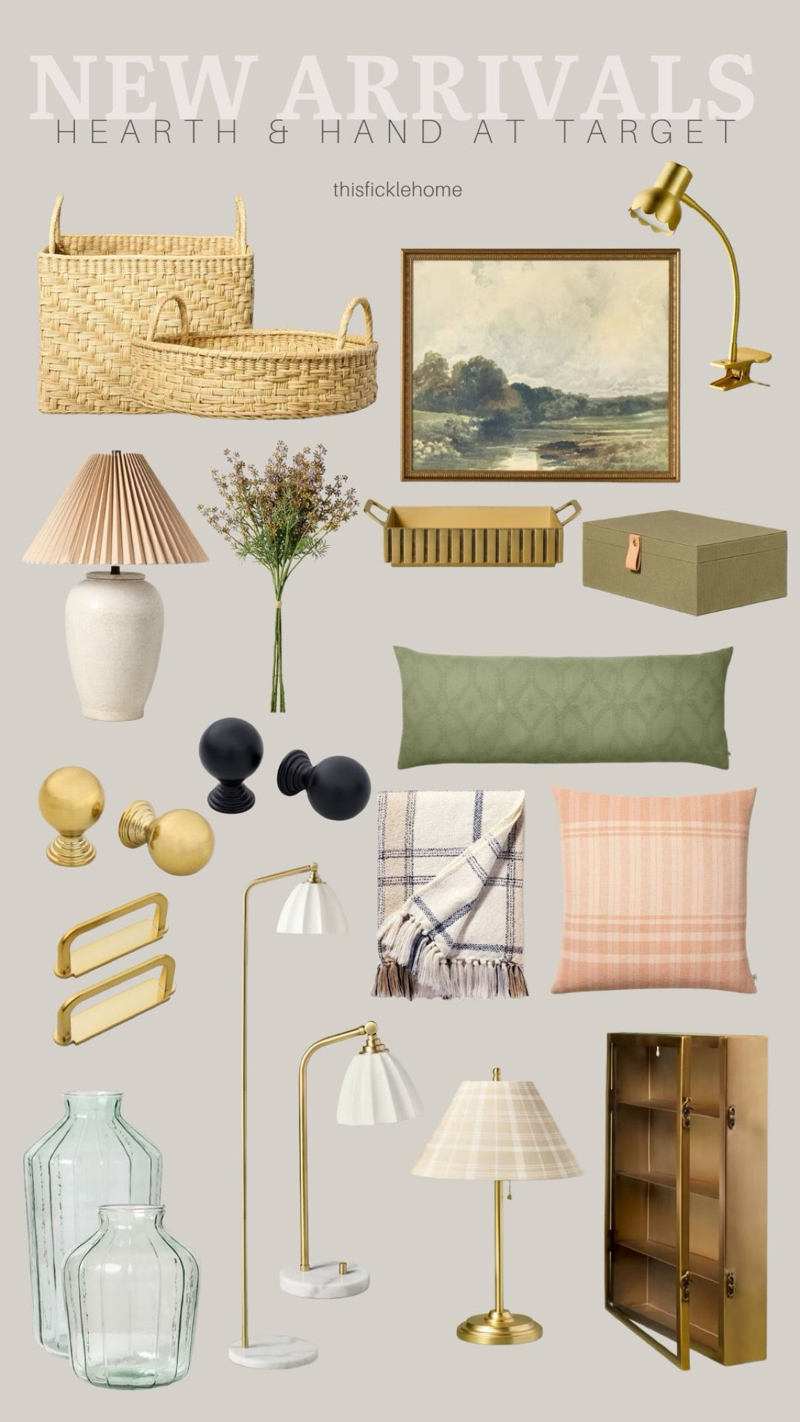 All-new Hearth and Hand collection at Target for spring!

Fluted glass vases. Spring florals. Fluted brass tray. Spring pillows and throws. Ceramic lamp with pleated shade. Brass cabinet knobs. Woven baskets. Fluted ceramic lamp with faux marble base. Metal display box. Adorable scalloped shade brass clip light.

#LTKHome