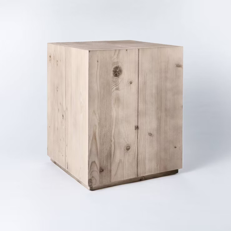 Kelton Wood Stump Accent Table Natural - Threshold™ designed with Studio McGee | Target