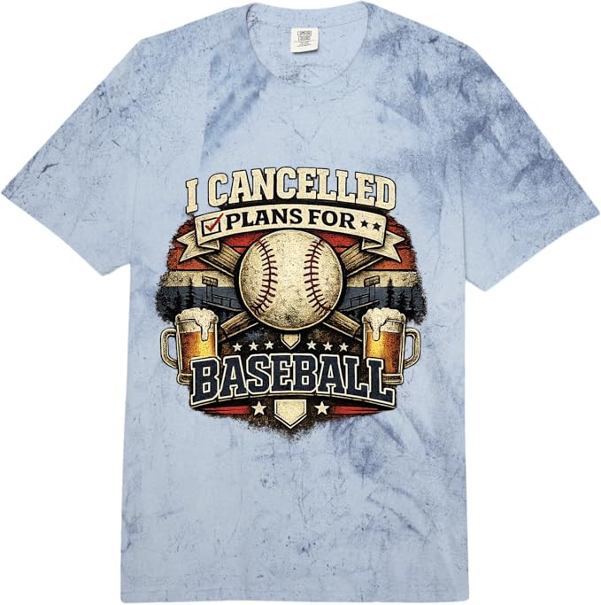 I Cancelled Plans for Baseball Vintage Retro Graphic Comfort Colors Adult Heavyweight T-Shirt | Amazon (US)
