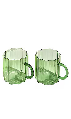 Fazeek Wave Mugs Set of 2 in Green from Revolve.com | Revolve Clothing (Global)