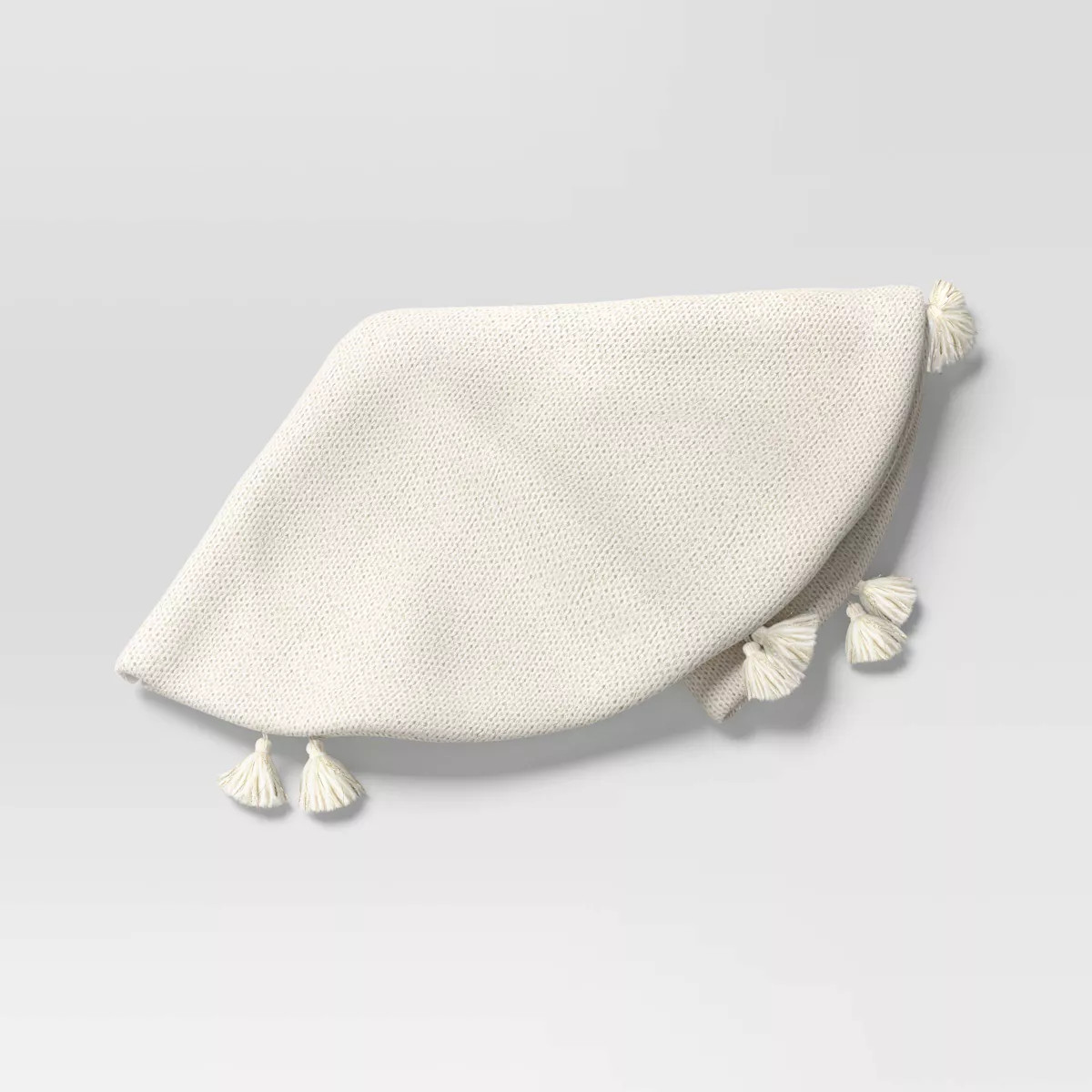 48" Marled Knit Christmas Tree Skirt with Tassels Ivory - Wondershop™ | Target