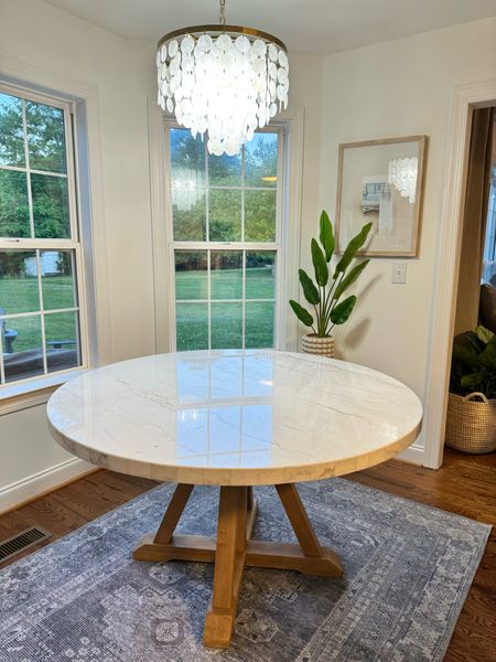 Just ordered this dining table to go in our kitchen! I’m going to see if I can make our existing chairs work, if not I’ll order the matching chairs separately!

Dining table, marble table, round dining table 

#LTKstyletip #LTKhome #LTKfindsunder100