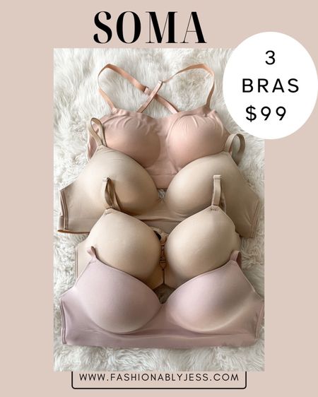 3 for 99$ Soma  bras! 

#LTKover40 #LTKsalealert #LTKstyletip