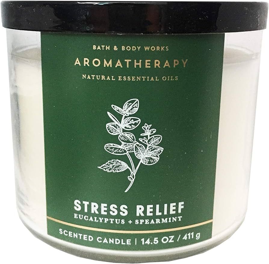 Bath & Body Works, Aromatherapy Stress Relief 3-Wick Candle, Eucalyptus Spearmint | Amazon (US)