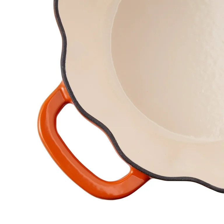 The Pioneer Woman Pumpkin 3.5-Quart Enamel Cast Iron Dutch Oven, Orange | Walmart (US)