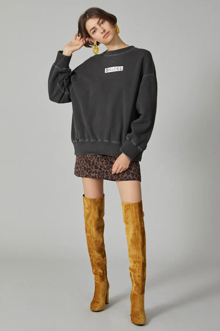 Velour Knee-High Boots | SNIDEL