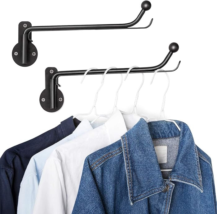 Mkono Wall Mounted Drying Rack Laundry Clothes Hanger with Swing Arm Space Saving Metal Hanging V... | Amazon (US)