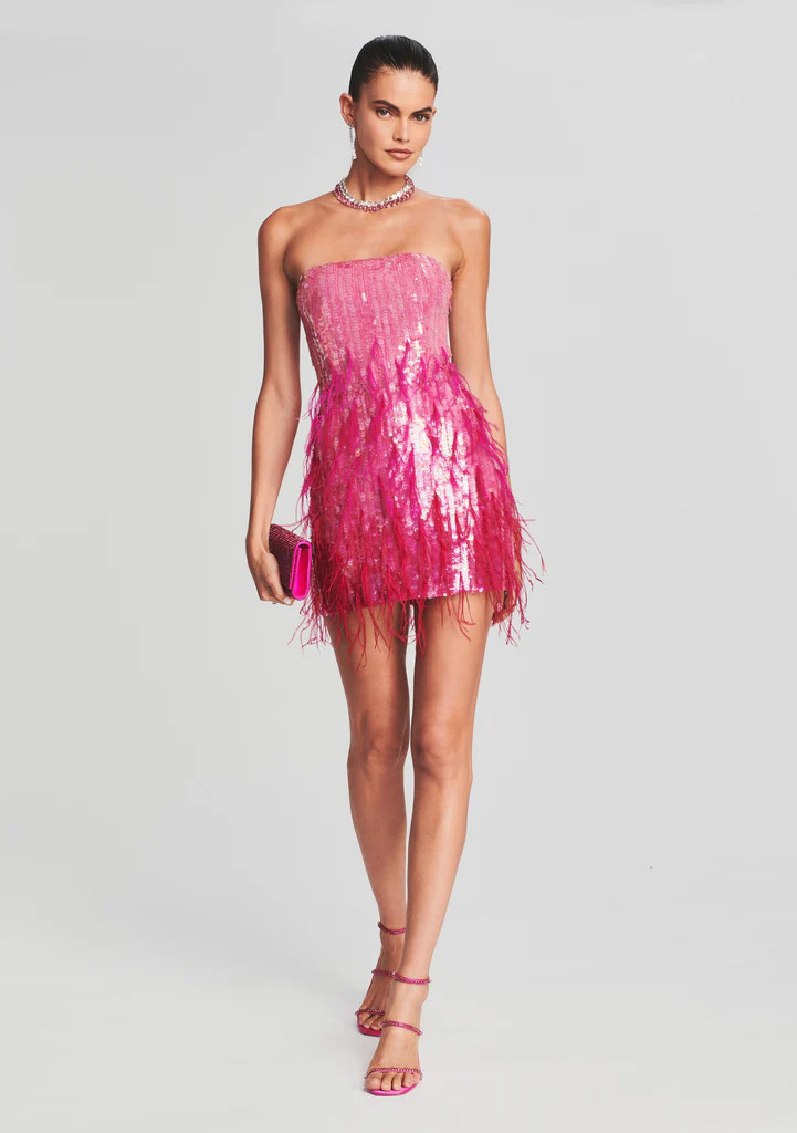 Anastasia Sequin Feather Dress | Retrofete