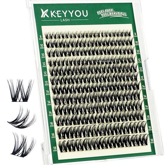 KEYYOU Flora Lash Clusters Flaunt Eyelash Clusters D Curl Cluster Eyelash Extensions 8-18mix Fals... | Amazon (US)