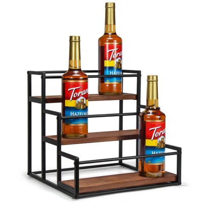 Coffee Syrup Rack Organizer 3-Tier 12 Syrup Bottles Holder Stand For Coffee Bar Station Storage Shelves For Syrup, Wine, Dressing For Kitchen | Wayfair North America
