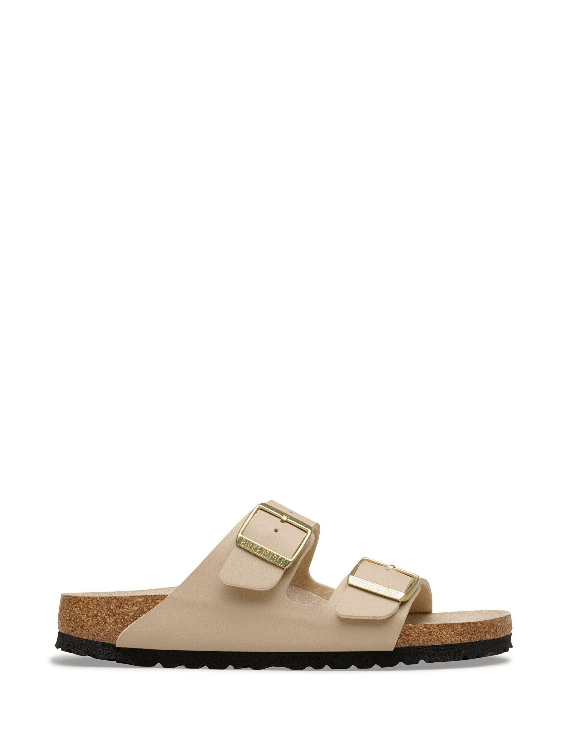Birkenstock Birkenstock Sandcastle Oyster Arizona Birko Flor Double Strap Sandals | Next US