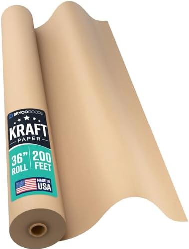 Large Brown Kraft Paper Roll - 36" x 2400" (200’) - Made in USA - Ideal for Gift Wrapping, Pack... | Amazon (US)