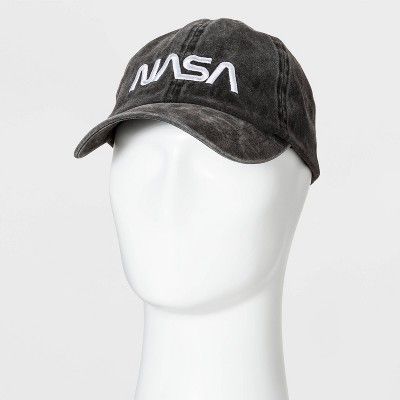 Men's NASA Acid Wash Baseball Hat - Black One Size | Target