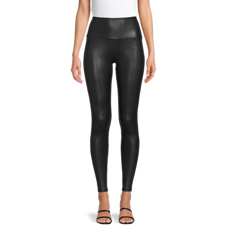 Time and Tru Women's Faux Leather Leggings | Walmart (US)