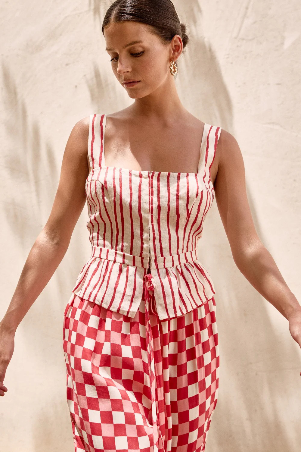 Yuki Linen Top Stripe | VRG Grl