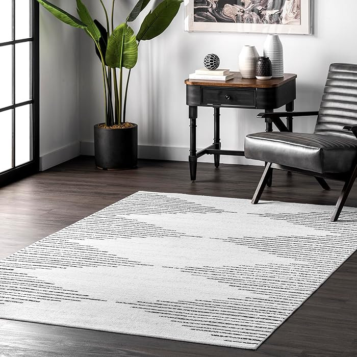 nuLOOM 8' x 10' SpinClean Machine Washable Stain-Resistant Area Rug with Non Slip Backing, Low Pr... | Amazon (US)