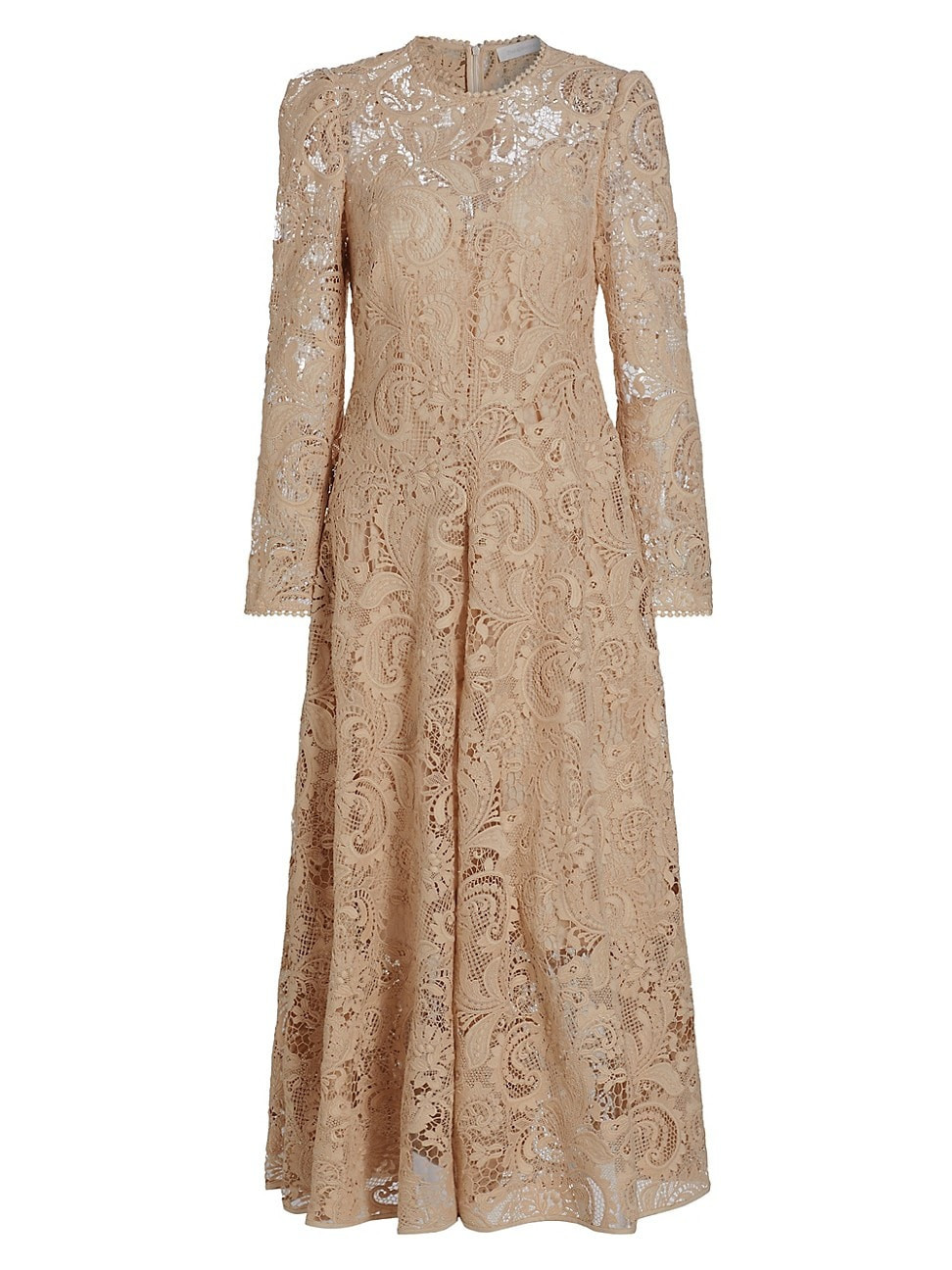 Women's Waverly Lace Midi-Dress - Taupe - Size 4 | Saks Fifth Avenue