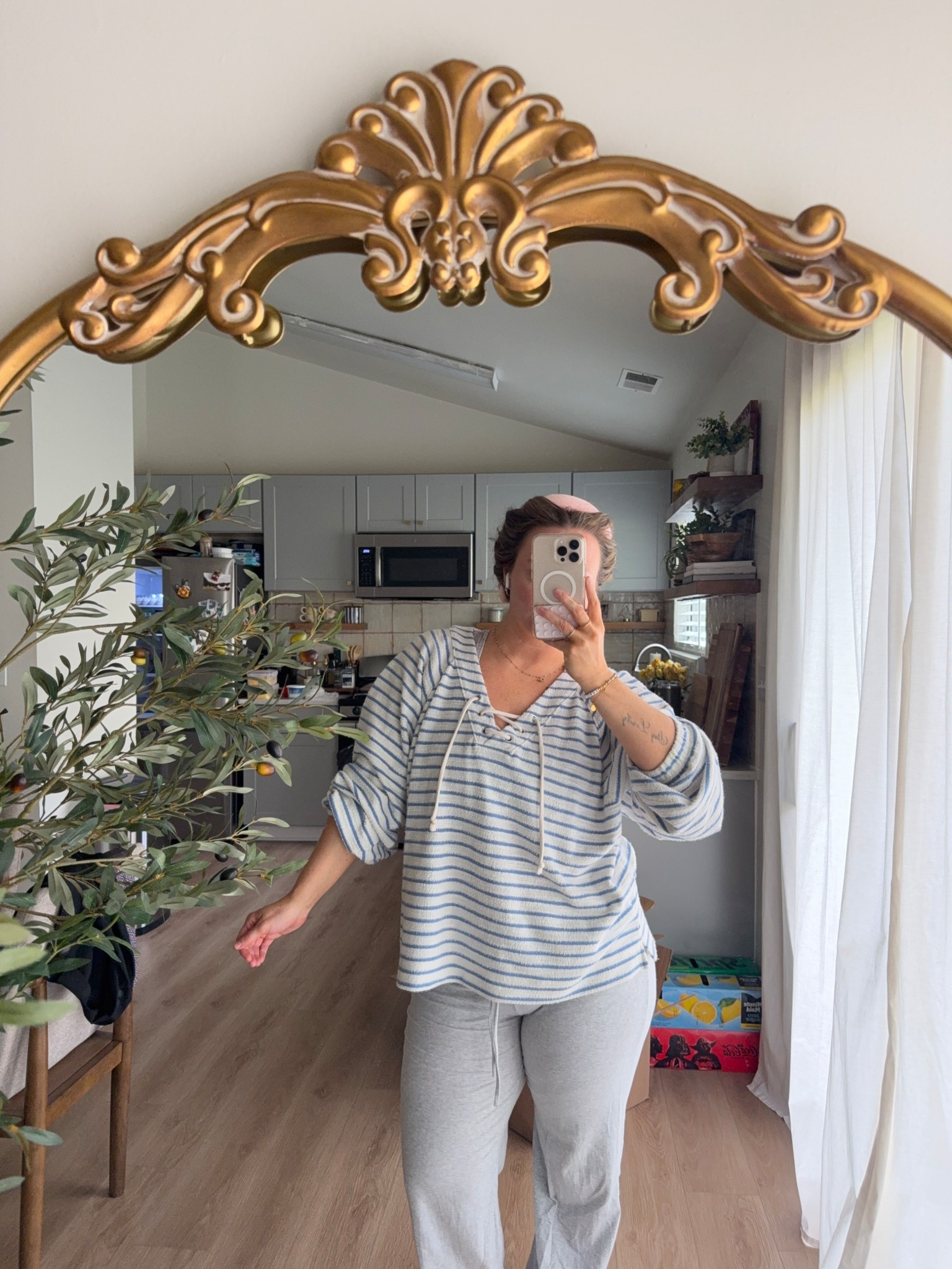 lounge WFH outfit today 💻 wearing a L in both the top & pants. Sweatshirt is old Aerie so linking similar!

#LTKHome #LTKMidsize #LTKSeasonal