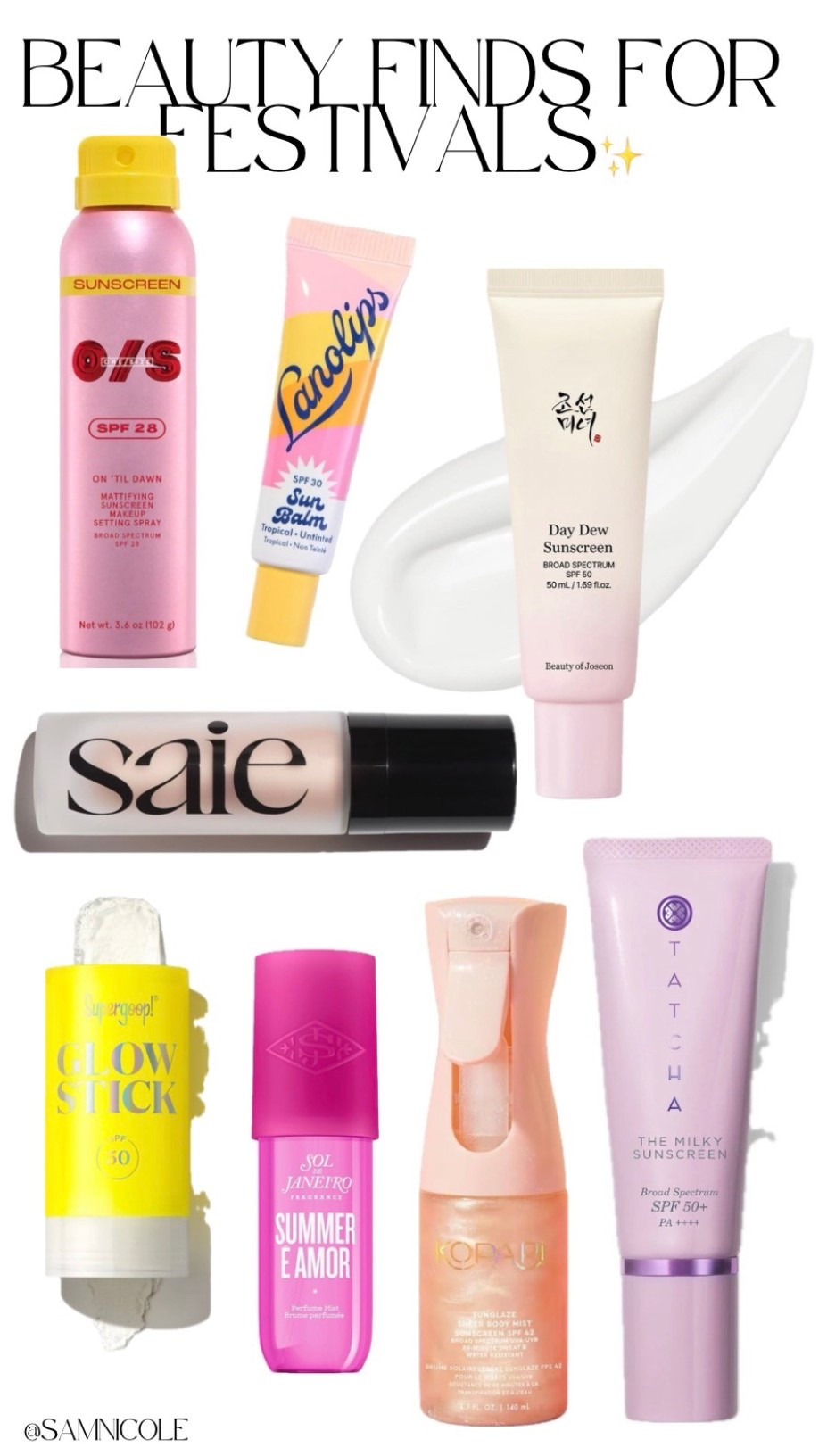 Beauty skin finds for festivals, from glowy skin to good makeup friendly spf 🫶🌞

#LTKFestival #LTKSeasonal #LTKBeauty