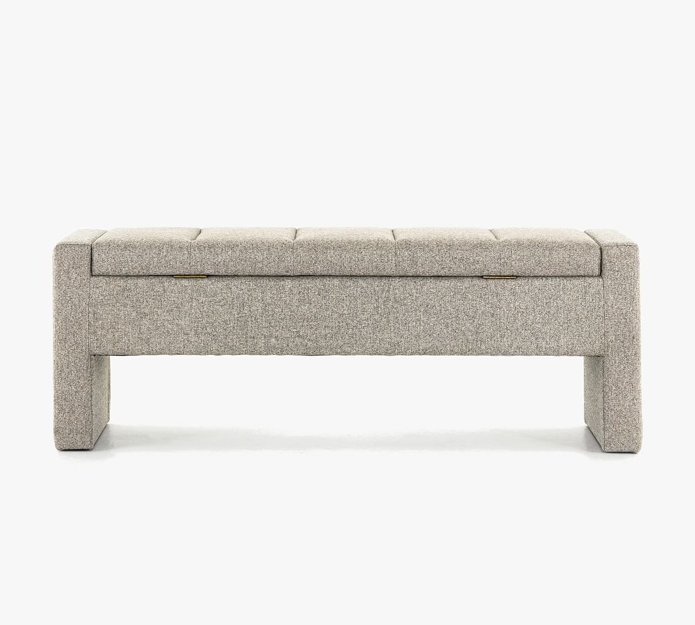 Wyndham 55" Upholstered Storage Bench | Pottery Barn (US)
