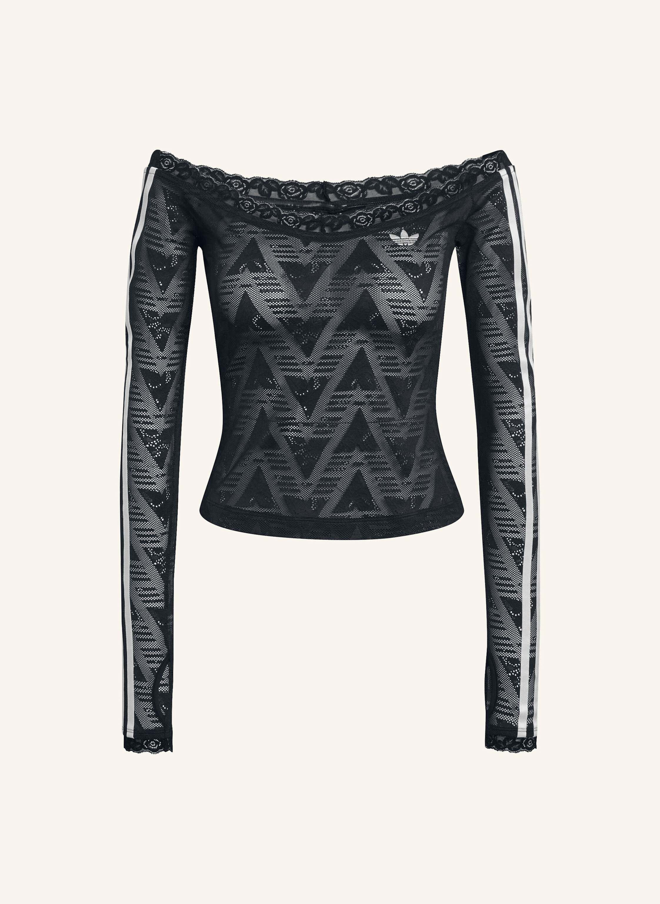 adidas Originals LACE BARDOT TOP in schwarz | Breuninger (DACH)