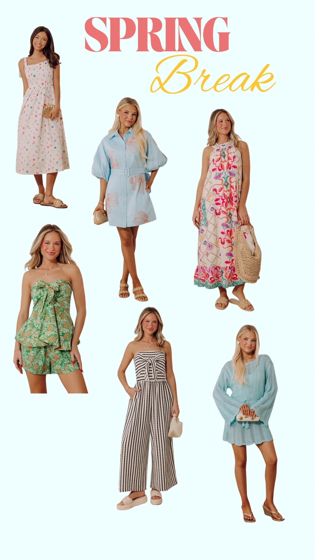 Spring Break Looks! 🐚🩵🌊

#LTKTravel #LTKgrwm #LTKootd