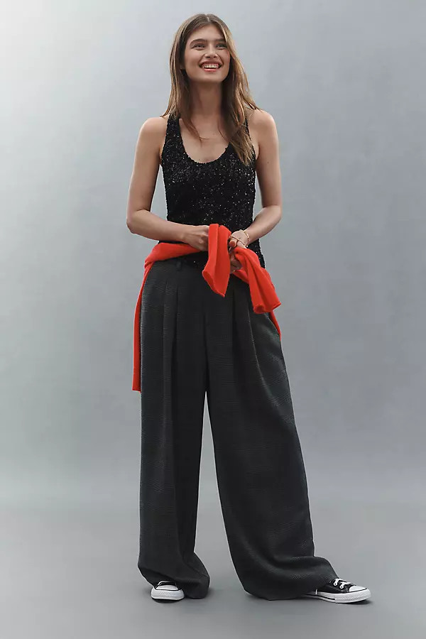 By Anthropologie Slouchy Sequin Scoop Tank | Anthropologie (US)