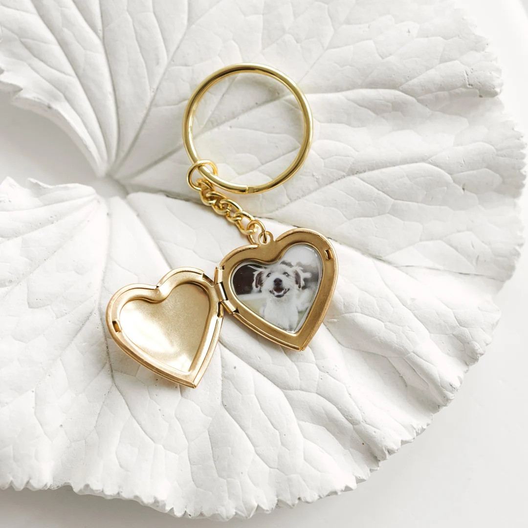 Heart Locket Photo Keychain Personalized Keychain Memorial Keychain Heart Keychain Photo Locket A... | Etsy (US)