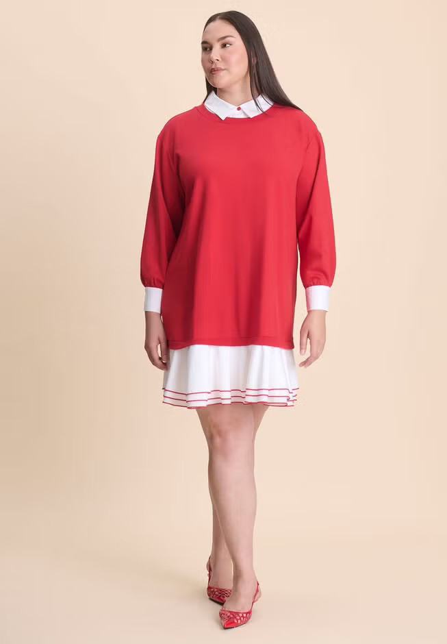 Twofer Mini Shirt Dress | Eloquii