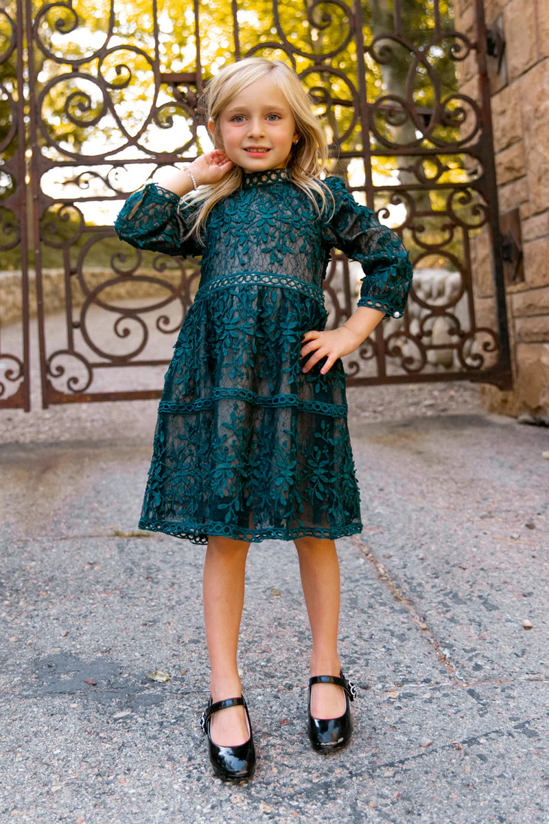 MINI SICILY DRESS IN HUNTER GREEN | Ivy City Co