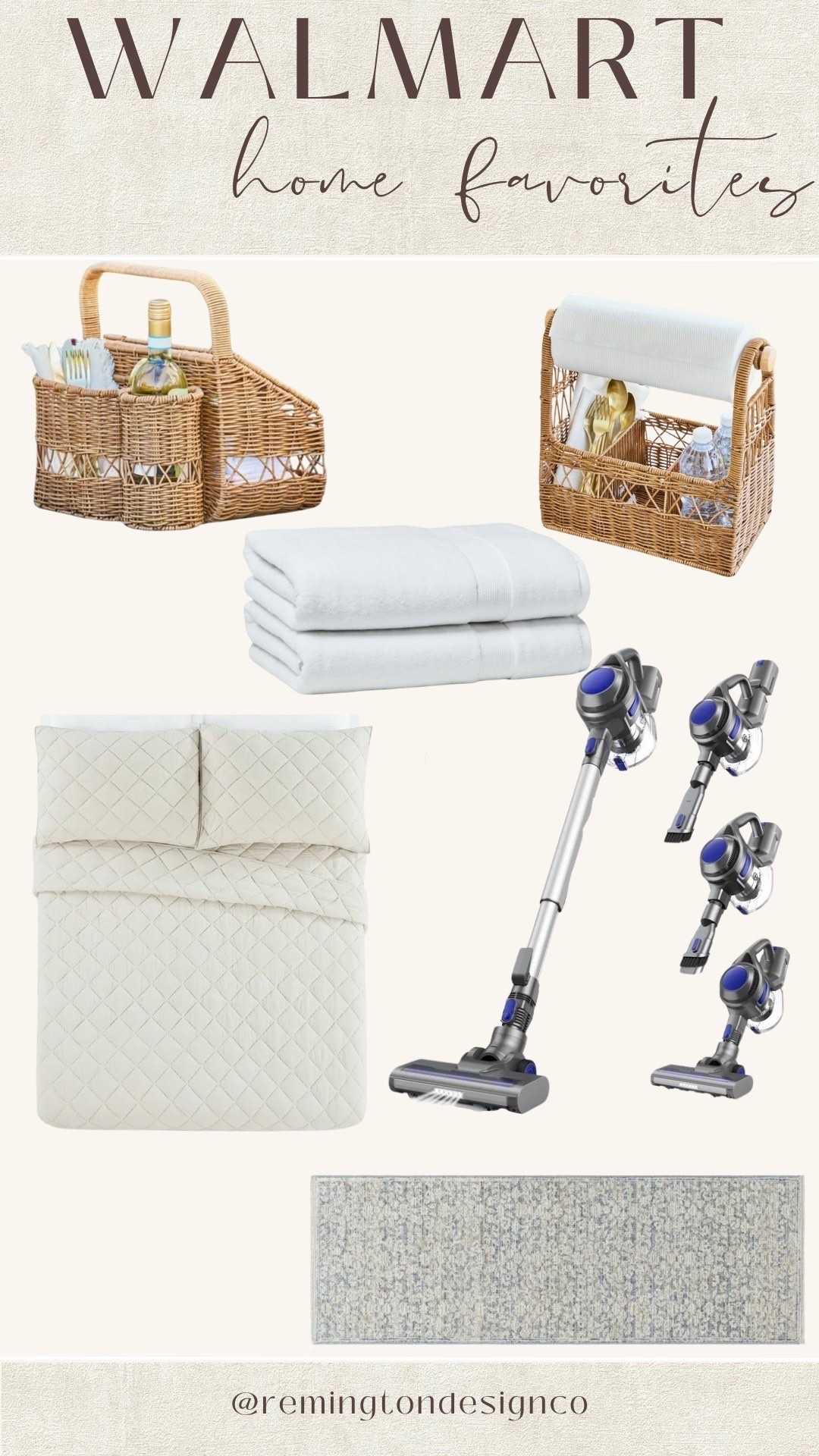 Walmart home favorites! How cute is this caddy for outdoor eating?! Also had to grab this picnic basket! And of course linked a favorite affordable quilt (now comes in blue and white!), my cordless vac & the prettiest $44 runner 😍

#LTKHome #LTKFindsUnder50 #LTKFamily
