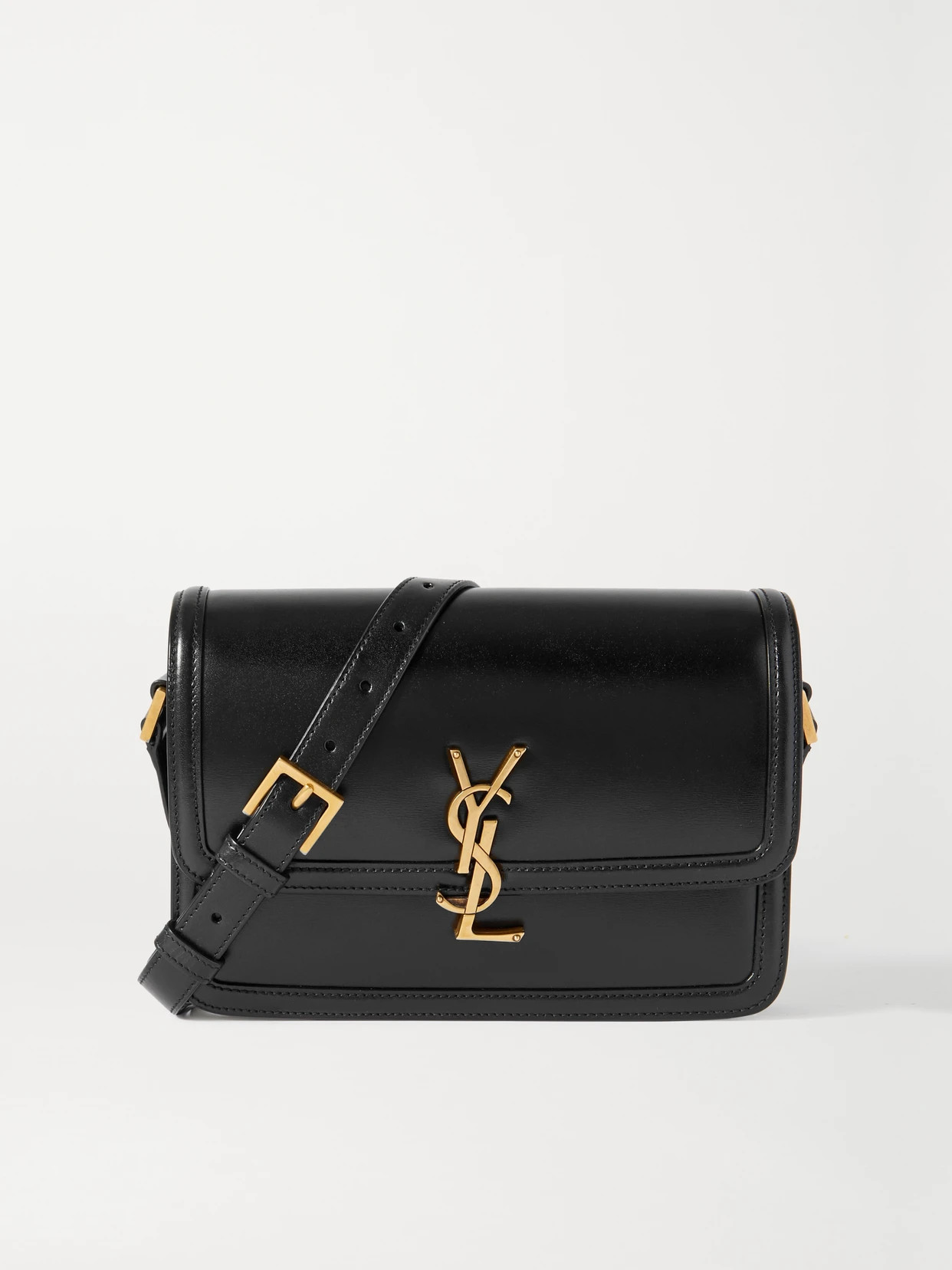 SAINT LAURENT - Solferino Medium Leather Shoulder Bag - Black | NET-A-PORTER (UK & EU)
