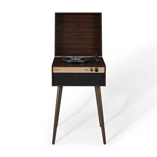 Crosley CR6236A-WA Jasper 3-Speed Bluetooth in/Out Vinyl Record Player Turntable with Built-in Speakers and Detachable Legs, Walnut | Amazon (US)