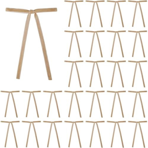 24 Pcs Velvet Christmas Bows for Christmas Tree 5 x 7 Inch Vintage Velvet Ribbon Bows for Xmas Home Decor Wedding Indoor Outdoor (Light Brown) | Amazon (CA)