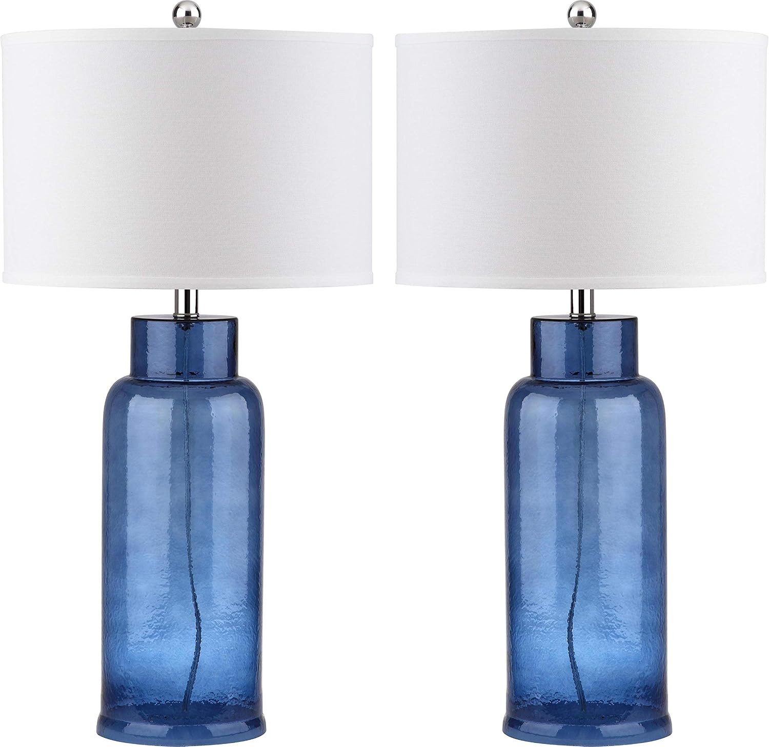 Safavieh Lighting Collection Bottle Glass Blue 29-inch Table Lamp (Set of 2) | Amazon (US)