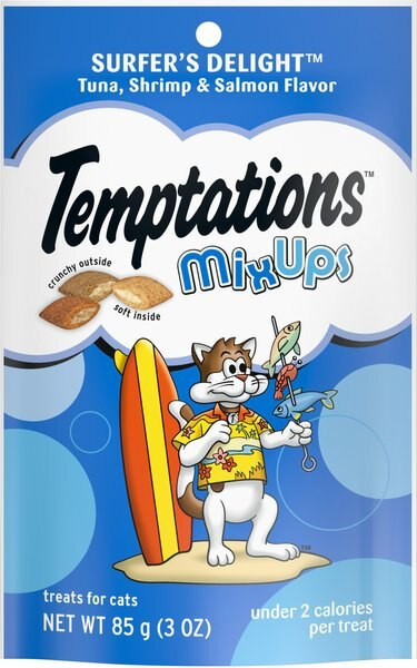 Temptations MixUps Surfers' Delight Flavor Soft & Crunchy Cat Treats | Chewy.com
