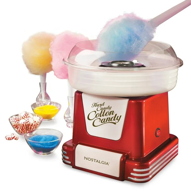 Nostalgia PCM805RETRORED Retro Hard & Sugar Free Candy Countertop Cotton Candy Maker, Retro Red -... | Walmart (US)