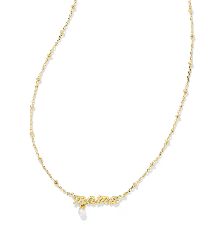 Mama Script Pendant Necklace in Gold | Kendra Scott | Kendra Scott