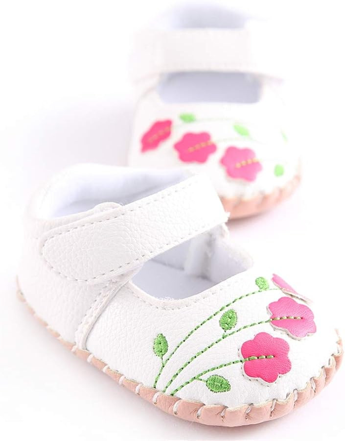 Meckior Infant Baby Girl Sandals Soft Non-Slip Rubber Sole Handmade Princess Wedding Dress Shoes Toddler First Walkers | Amazon (US)
