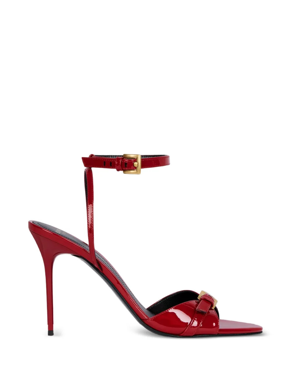 Balmain Anthem sandals in smooth calfskin leather - Red | Farfetch Global