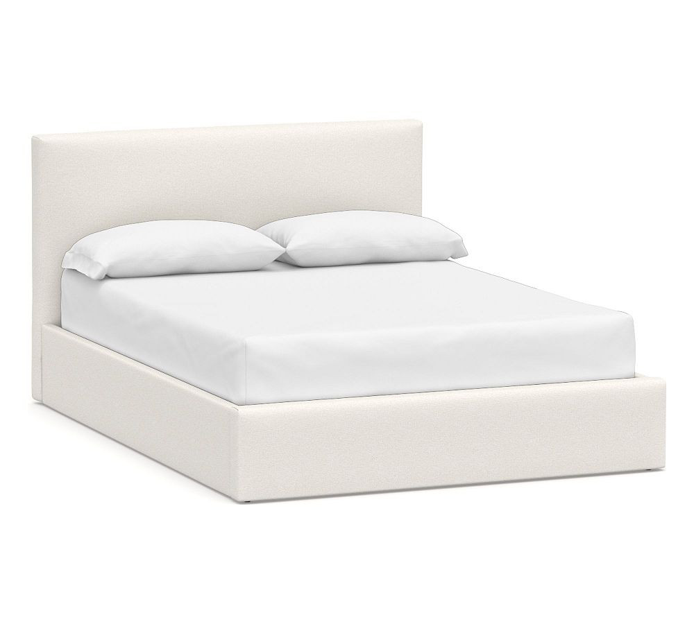 Raleigh Square Upholstered Platform Bed | Pottery Barn (US)