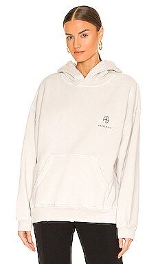 ANINE BING Aiden Monogram Hoodie in Stone from Revolve.com | Revolve Clothing (Global)