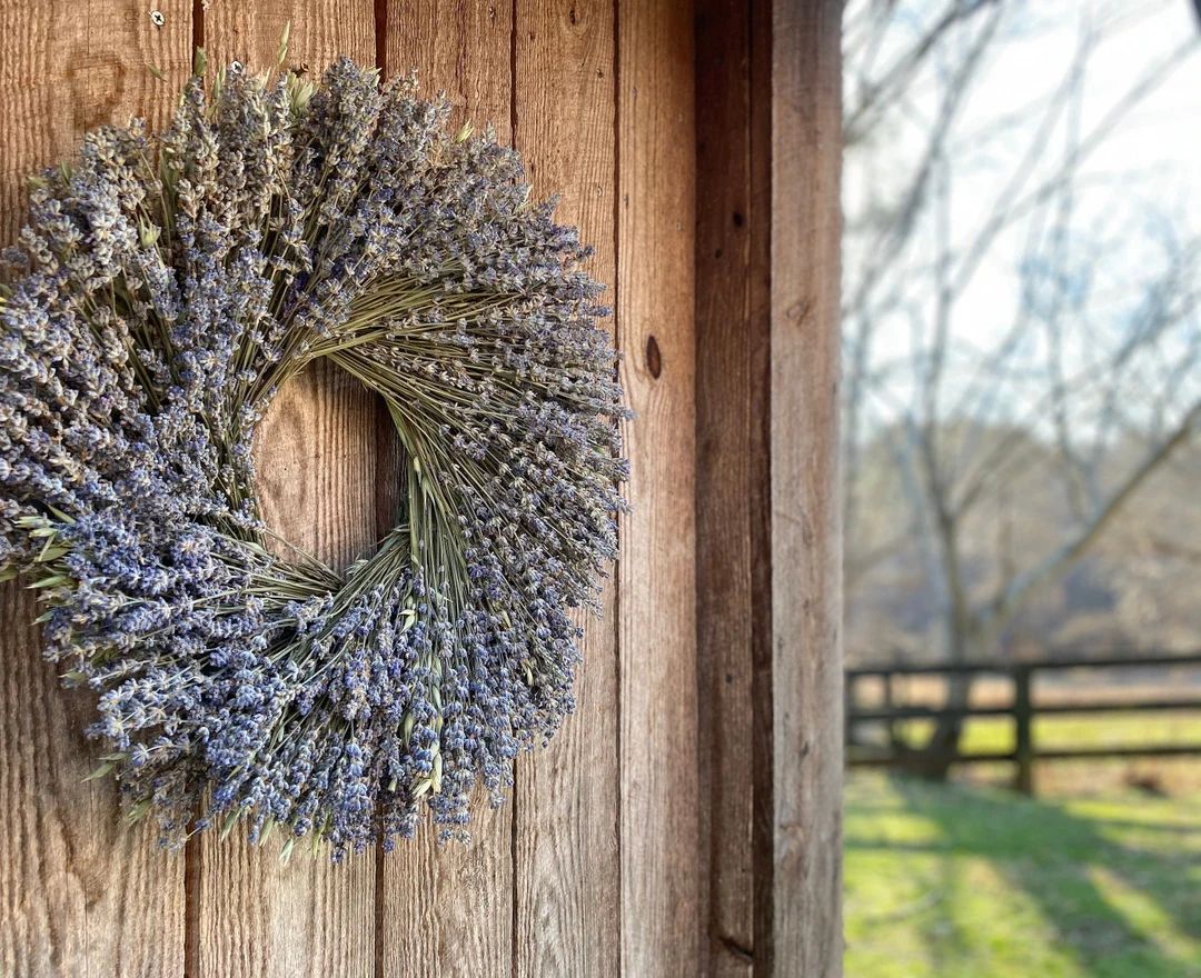 dried lavender garden wreath- 22” Best seller! Summer decor - handmade in the USA | Etsy (US)